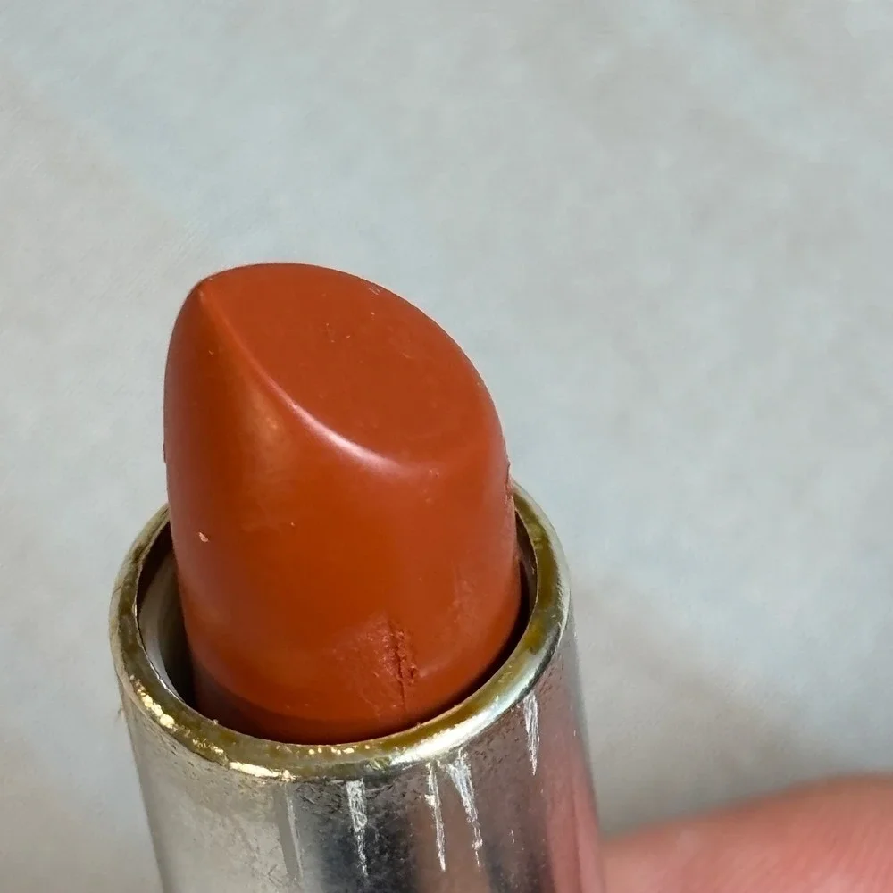Vintage Clinique Different Lipstick Angel Red  .14 oz Green Case